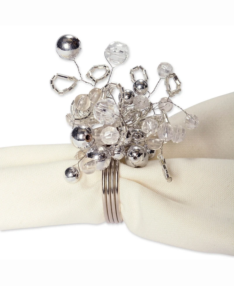 Multi Bead Napkin Ring, Set of 6