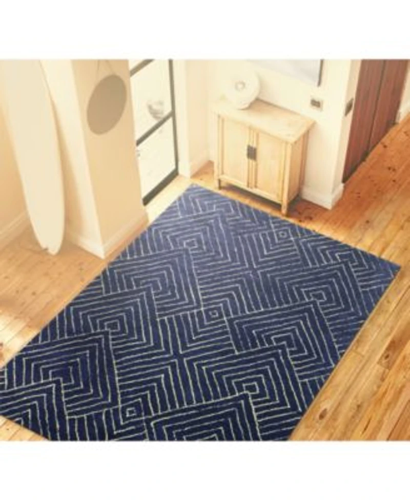 Bashian Nico Nic 137 Navy Area Rug