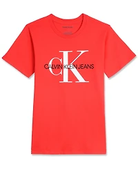 Calvin Klein Big Boys Bold signature Logo Graphic T-Shirt