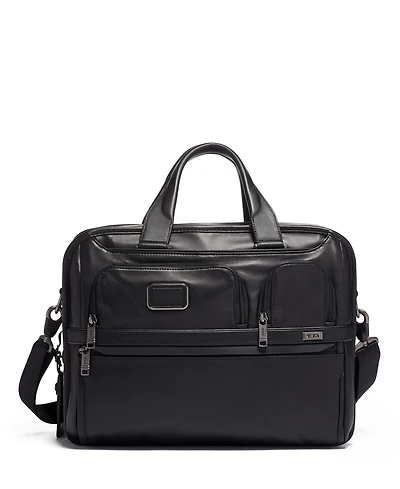 Tumi Alpha 3 Expandable Organizer Leather Laptop Brief