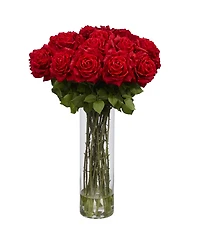 Nearly Natural Giant Rose Silk Flower Arrangement