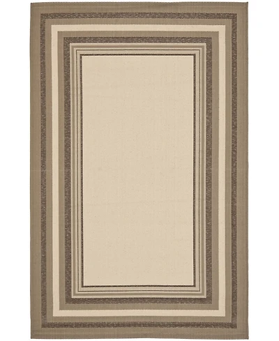 Safavieh Courtyard CY7896 Beige and Dark Beige 5'3" x 7'7" Sisal Weave Outdoor Area Rug