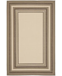 Safavieh Courtyard CY7896 Beige and Dark Beige 5'3" x 7'7" Sisal Weave Outdoor Area Rug