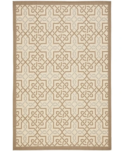 Safavieh Courtyard CY7931 Beige and Dark Beige 5'3" x 7'7" Outdoor Area Rug