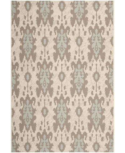 Safavieh Courtyard CY7276 Beige Dark Beige and Aqua Weft 5'3" x 7'7" Sisal Weave Outdoor Area Rug