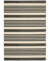 Safavieh Courtyard CY6062 Black and Bone 5'3" x 7'7" Sisal Weave Outdoor Area Rug