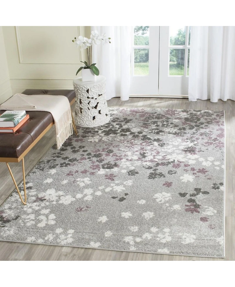 Safavieh Adirondack Light Gray and Purple 5'1" x 7'6" Area Rug