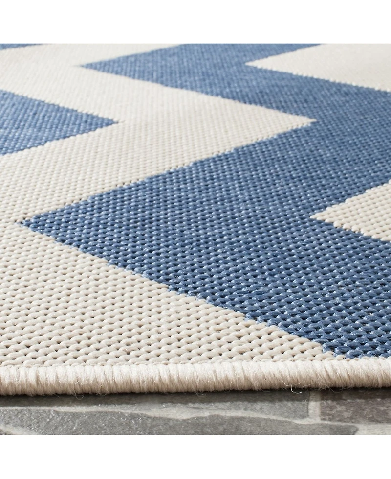 Safavieh Courtyard CY6244 Blue and Beige 8' x 11' Sisal Weave Outdoor Area Rug
