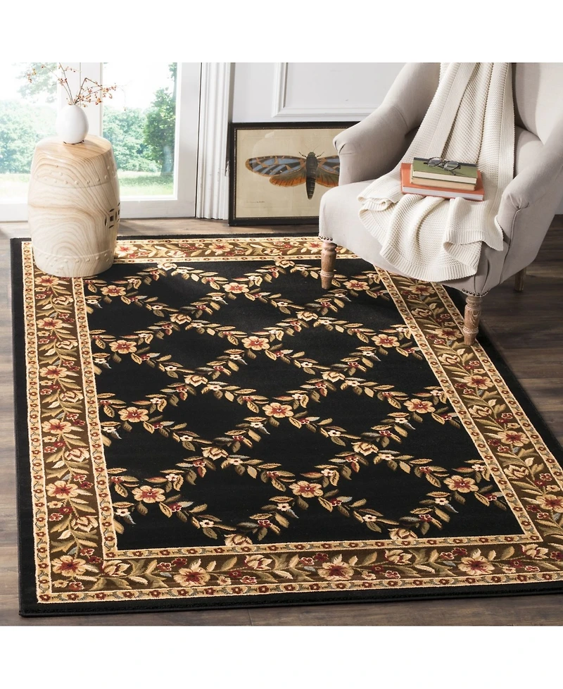 Safavieh Lyndhurst LNH557 Black and Brown 5'3" x 7'6" Area Rug