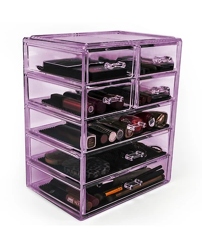 Sorbus 6 Drawer Acrylic Makeup Organizer Case for Cosmetics, Makeup and jewelry - Drawers with Diamond Detail