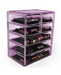Sorbus 6 Drawer Acrylic Makeup Organizer Case for Cosmetics, Makeup and jewelry - Drawers with Diamond Detail