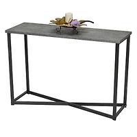 Household Essentials Slate Faux Concrete Sofa Table
