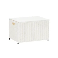 Household Essentials Small Wicker storage Chest, White