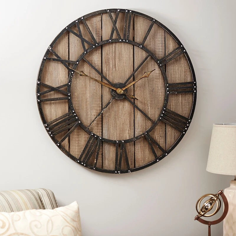 Household Essentials Roman Numerals Vintage Wall Clock