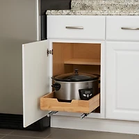 Household Essentials Glidez Wood 1-Tier Sliding Cabinet Organizer