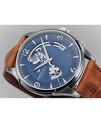 Hamilton Men's Swiss Automatic Jazzmaster Brown Leather Strap Watch 40mm