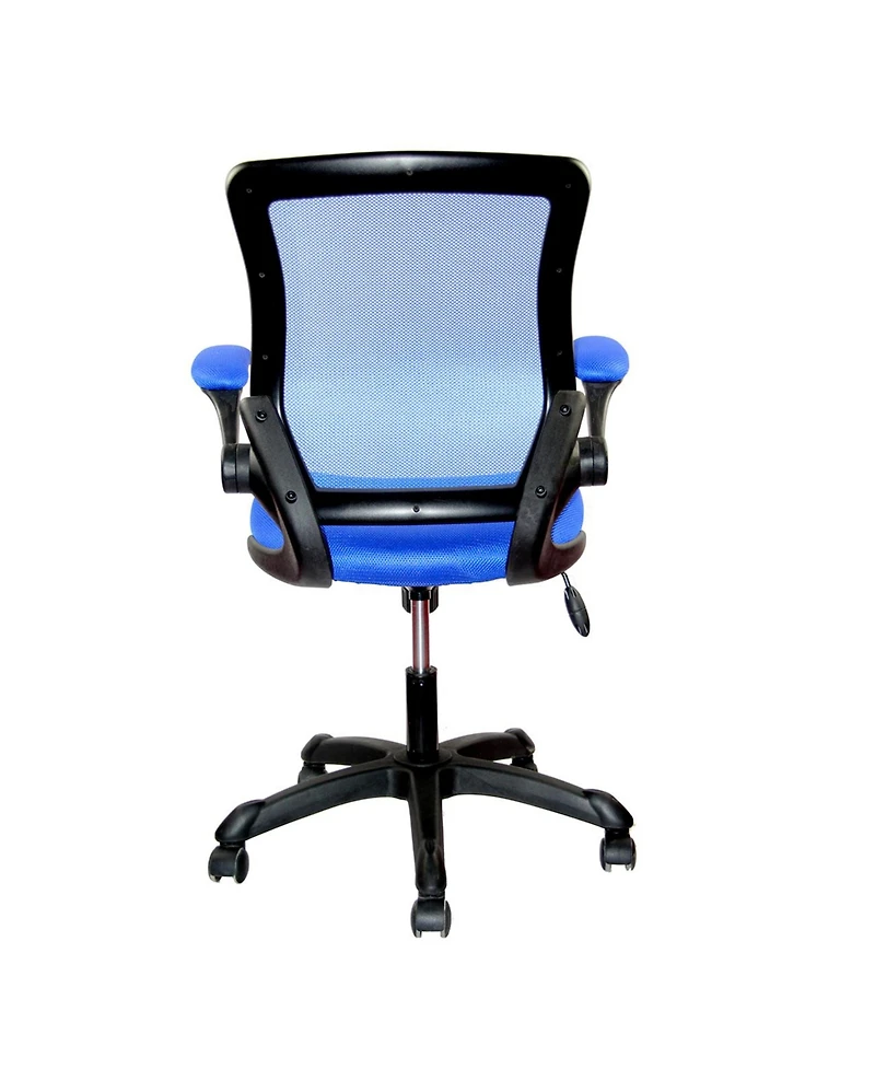 Techni Mobili Mesh Office Chair with Lumbar Support and Flip-Up Arms