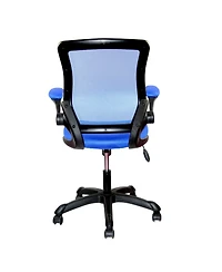Techni Mobili Mesh Office Chair with Lumbar Support and Flip-Up Arms