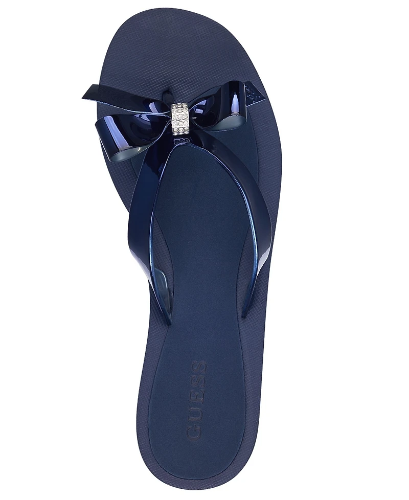 Guess Women's Tutu Eva Fashion Bow Detail Flip Flop Sandals