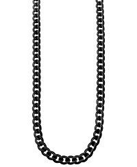 Sutton Stainless Steel Black Curb Link Chain Necklace