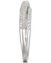 Cubic Zirconia Split-Band Ring Sterling Silver