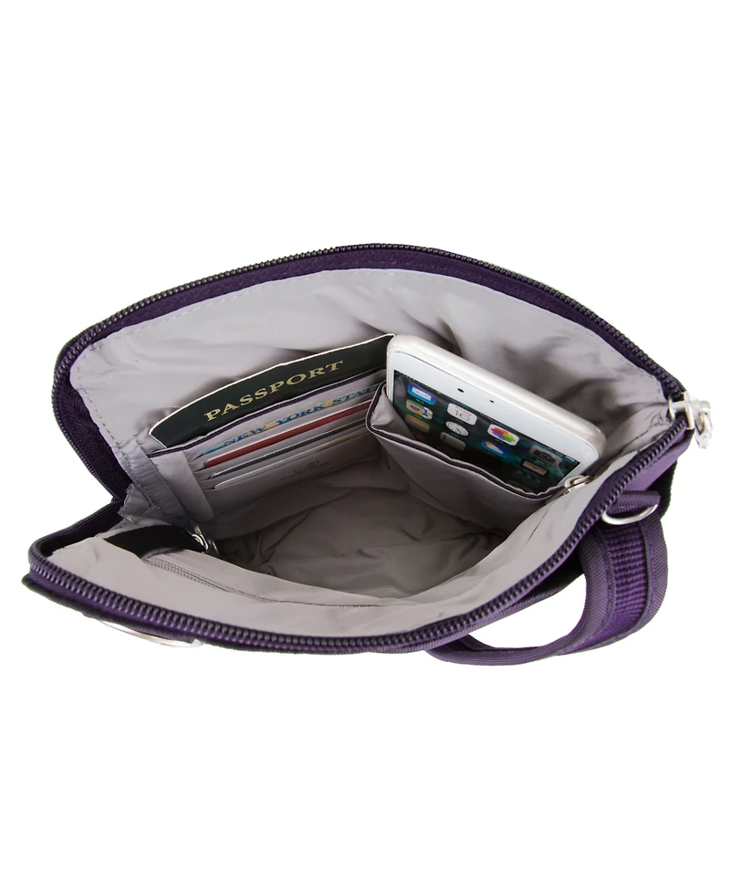 Travelon Anti-Theft Classic Slim Double Zip Crossbody