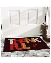 Home & More Thankful Coir/Vinyl Doormat, 17" x 29"