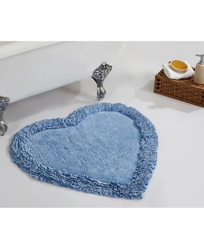 Better Trends Ruffle Heart Shape Bath Rug, 30"