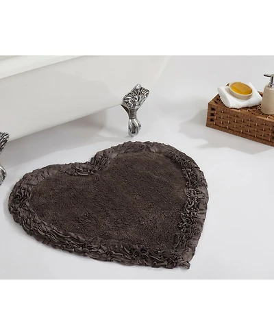 Better Trends Ruffle Heart Shape Bath Rug, 30"