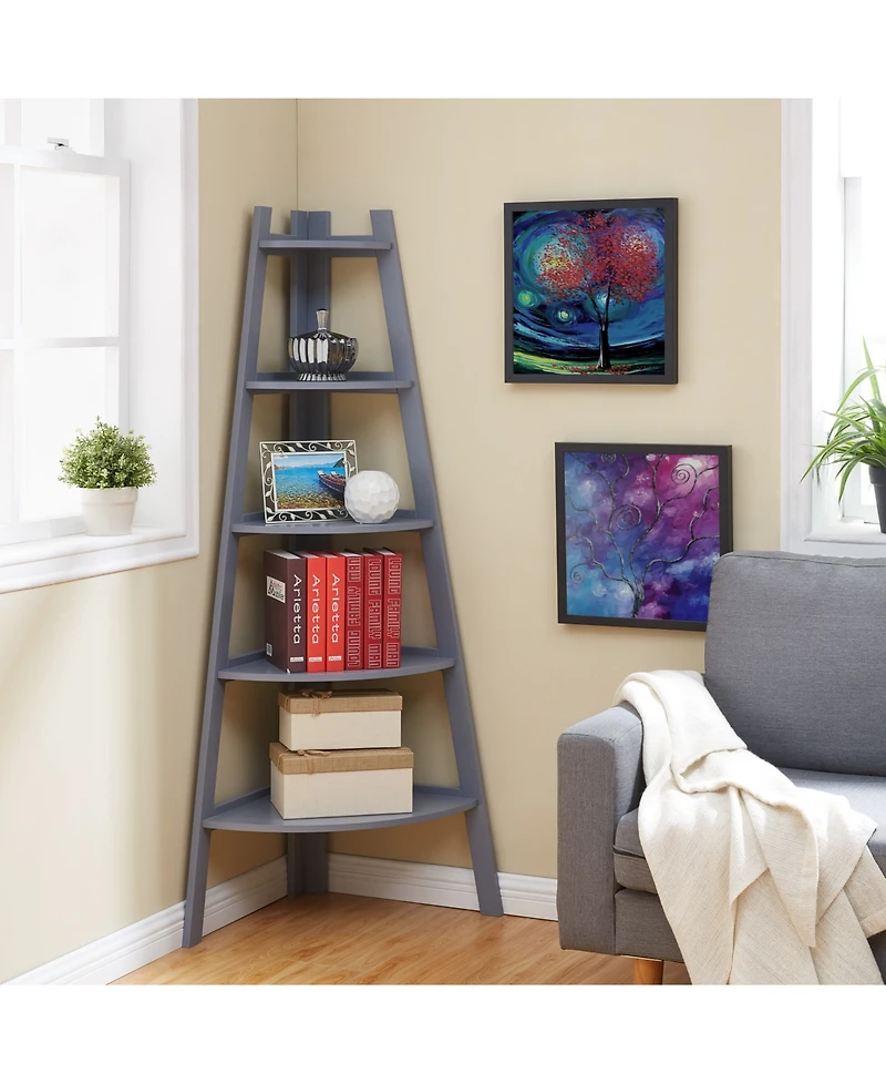 Danya B 5-Tier Pyramid Corner Display Shelves