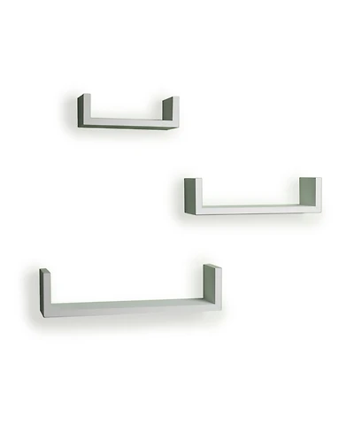Danya B. Floating 'U' Laminated Shelves - Set of 3