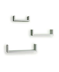 Danya B. Floating 'U' Laminated Shelves - Set of 3