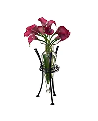 Danya B. Clear Amphora Vase with Wire Stand
