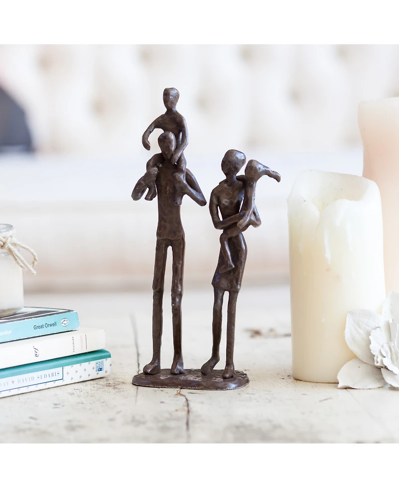 Danya B. Parents Carrying Children Bronze Sculpture