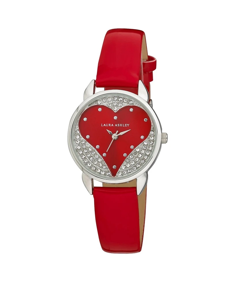 Laura Ashley Designer Red Hearts Watch