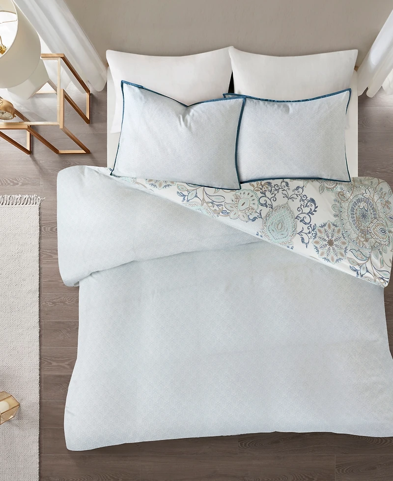 Madison Park Isla Reversible 3-Pc. Duvet Cover Set, Full/Queen