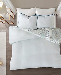 Madison Park Isla Reversible 3-Pc. Duvet Cover Set, Full/Queen