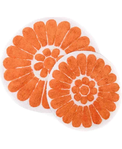 Chesapeake Bursting Flower 2-Pc. Bath Rug Set