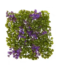 Nearly Natural 6x6" Purple and Green Clover Mat, Set of 12