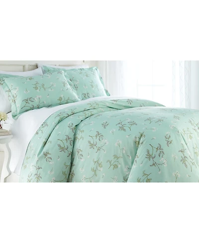 Southshore Fine Linens Forget Me Not Cotton Reversible 3-Pc. Duvet Cover Set, King