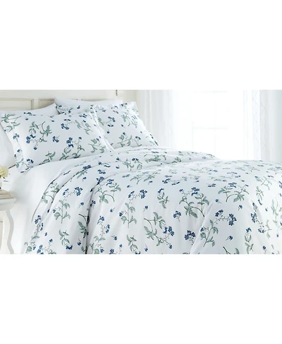 Southshore Fine Linens Forget Me Not Cotton Reversible 3-Pc. Duvet Cover Set, King