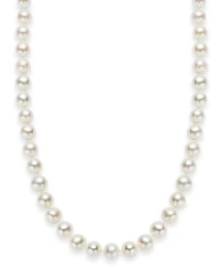18" Cultured Freshwater Pearl Strand Necklace (7-8mm) in Sterling Silver