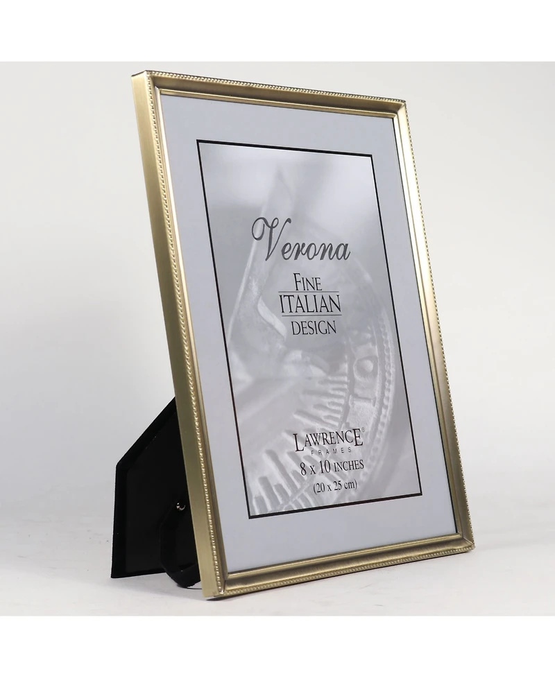 Lawrence Frames Antique Brass Picture Frame - Bead Border Design