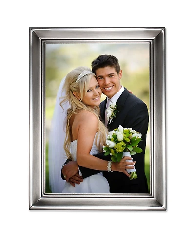Lawrence Frames Brushed Pewter Metal Picture Frame - 5" x 7"