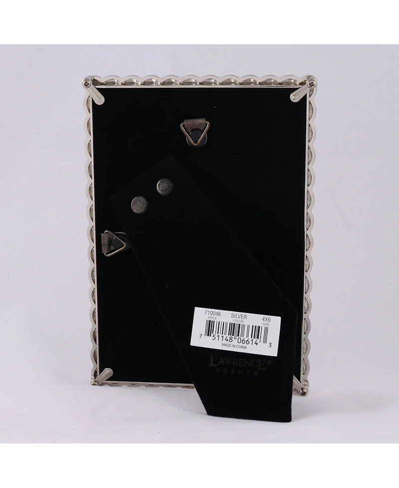 Lawrence Frames 710046 Silver Metal Rope Picture Frame - 4" x 6"