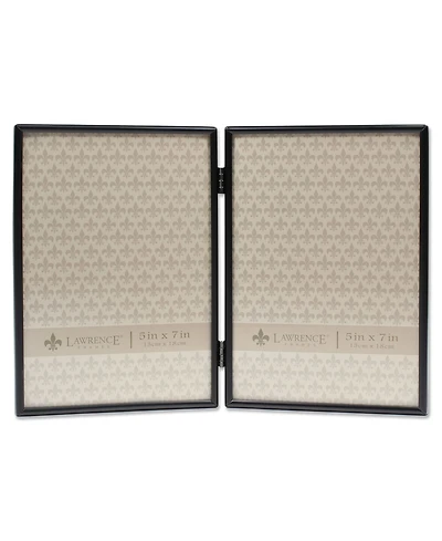 Lawrence Frames Hinged Double Simply Black Picture Frame - 5" x 7"