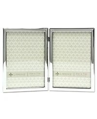 Lawrence Frames Hinged Double Silver Standard Metal Picture Frame