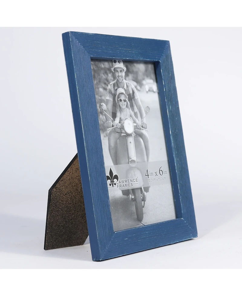 Lawrence Frames Charlotte Weathered Navy Blue Wood Picture Frame - 4" x 6"