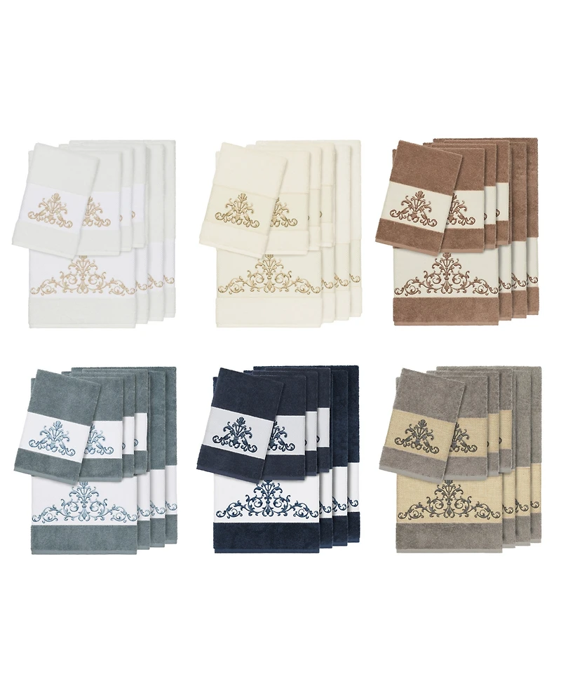 Linum Home Turkish Cotton Scarlet -Pc. Embellished Towel Set