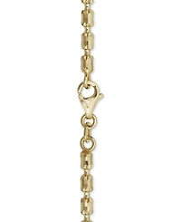 Italian Gold Textured Barrel Link 18" Chain Necklace in 14k Gold